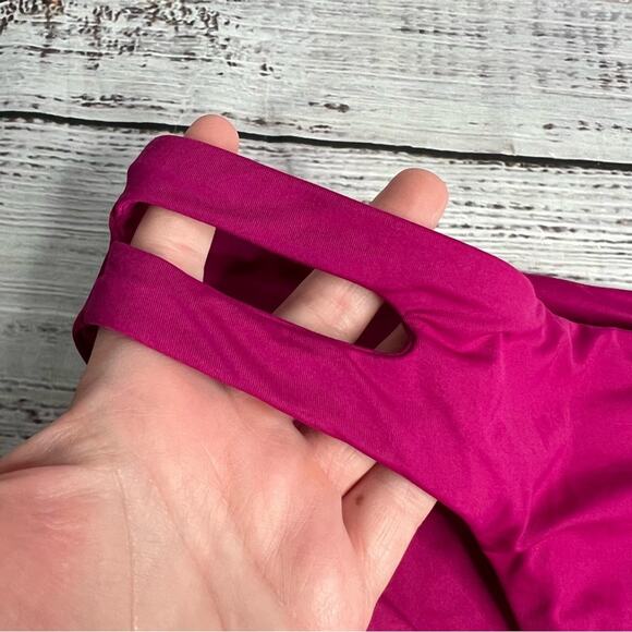 BECCA Women's Large Color Prism Bottom Wine Purple New Strappy Cut Outs - Picture 4 of 8